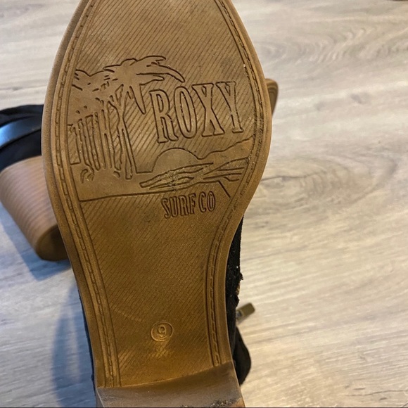 Roxy faux Suede Black Women's Ankle Boots - Picture 9 of 13